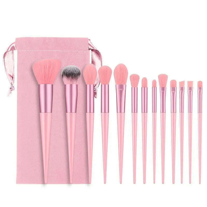 13Pcs Soft Fluffy Makeup Brushes Set for cosmetics Foundation Blush Powder Eyeshadow Kabuki Blending Makeup brush beauty tool - KIMLUD