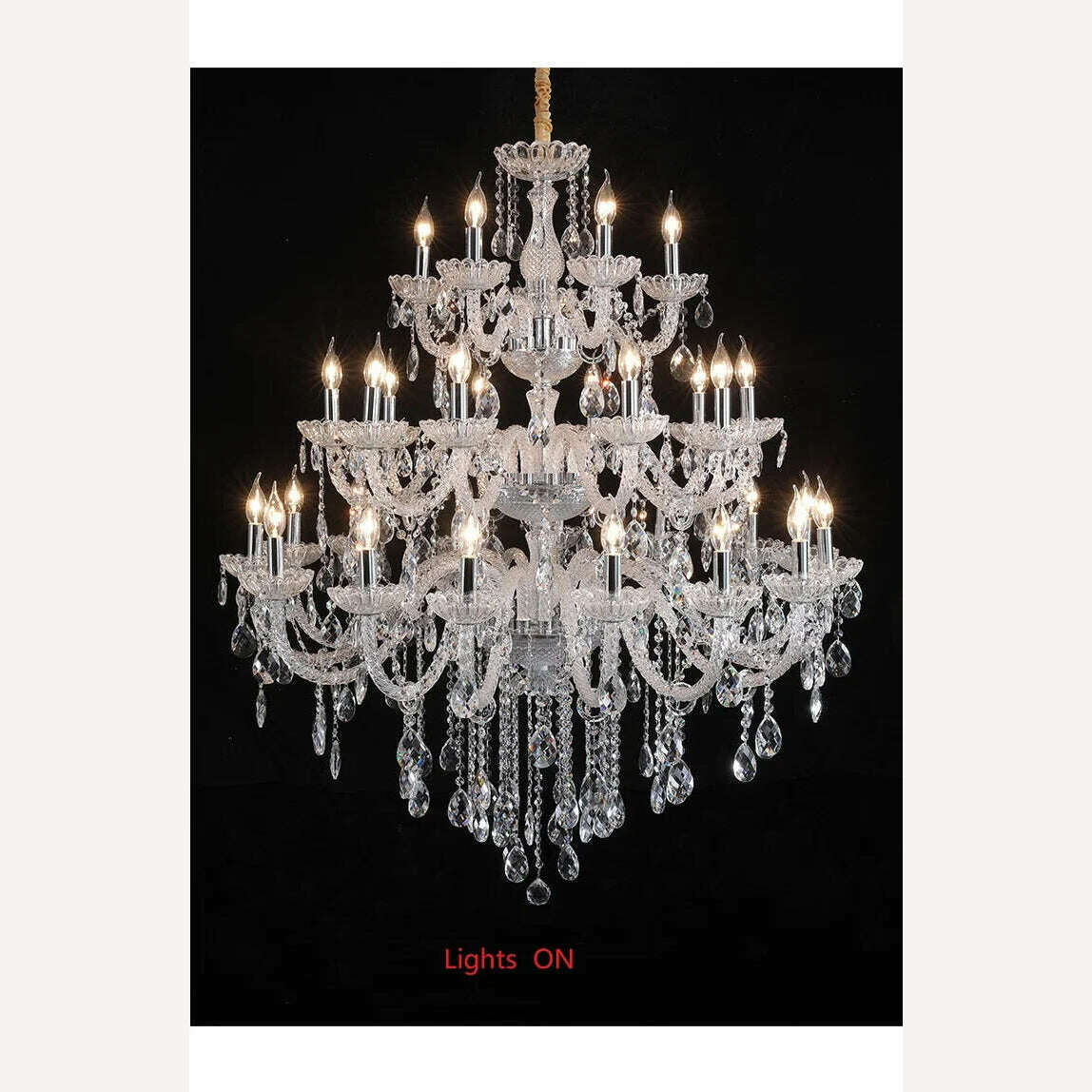 15/30 Lights Fashion Luxury Large Crystal Chandelier Light Living Room Bedroom Hotel Villa Lustre Cristal Lamp Lighting Fixture - KIMLUD
