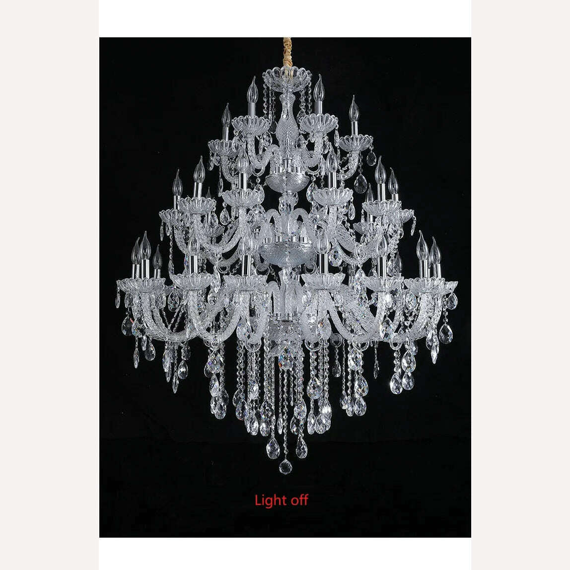 15/30 Lights Fashion Luxury Large Crystal Chandelier Light Living Room Bedroom Hotel Villa Lustre Cristal Lamp Lighting Fixture - KIMLUD