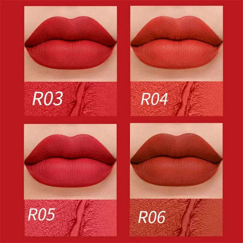 KIMLUD, 18 Color Matte Lipstick Waterproof Long-Lasting Velvet Lipstick Sexy Red Pink Brown Lipstick Non-stick Cup Batom Makeup Cosmetic, KIMLUD Womens Clothes