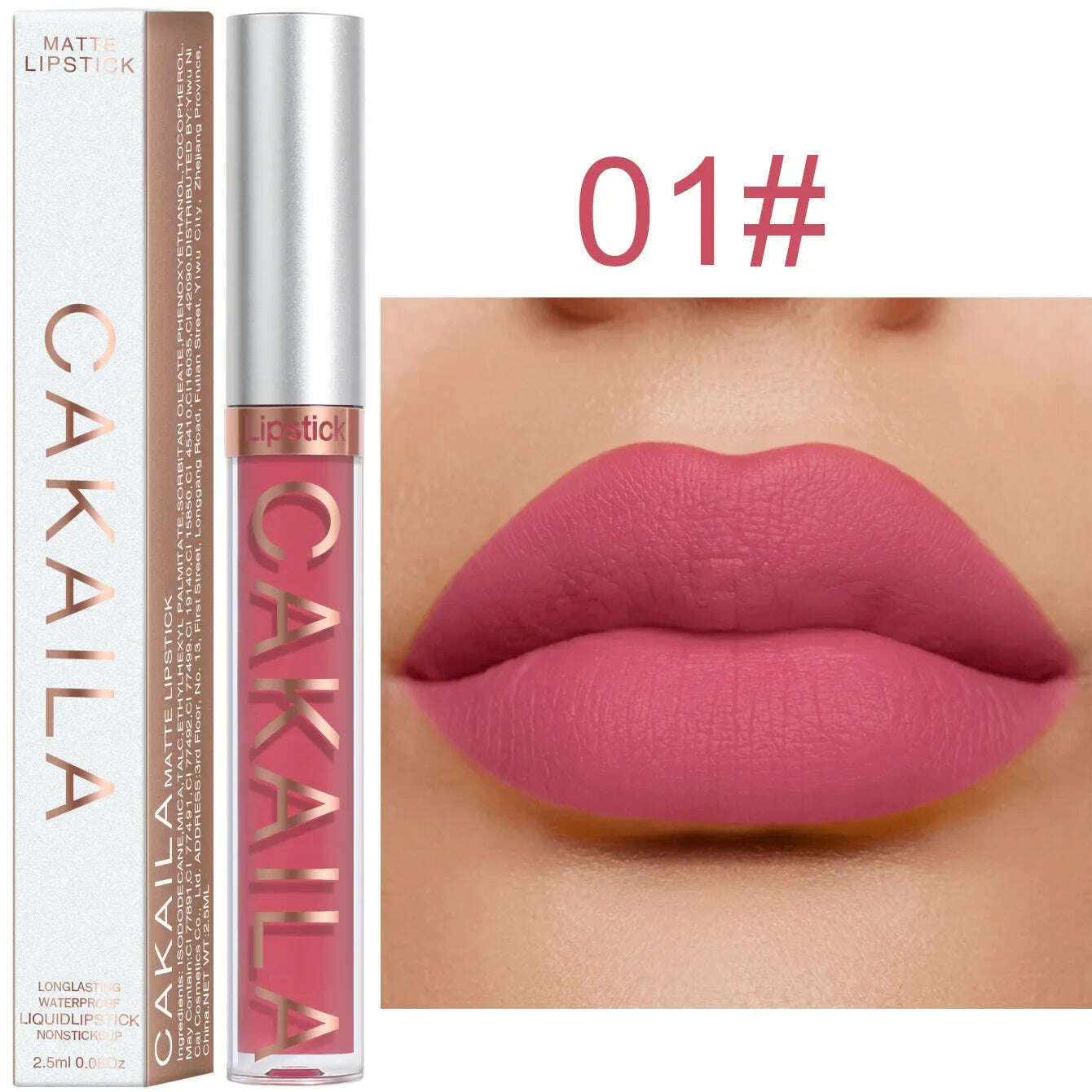 KIMLUD, 18 Colors Long Lasting Matte Nude Liquid Lipstick Waterproof Non-stick Cup Sexy Nude Red Brown Lip Gloss Lips Makeup Cosmetics, 01, KIMLUD APPAREL - Womens Clothes