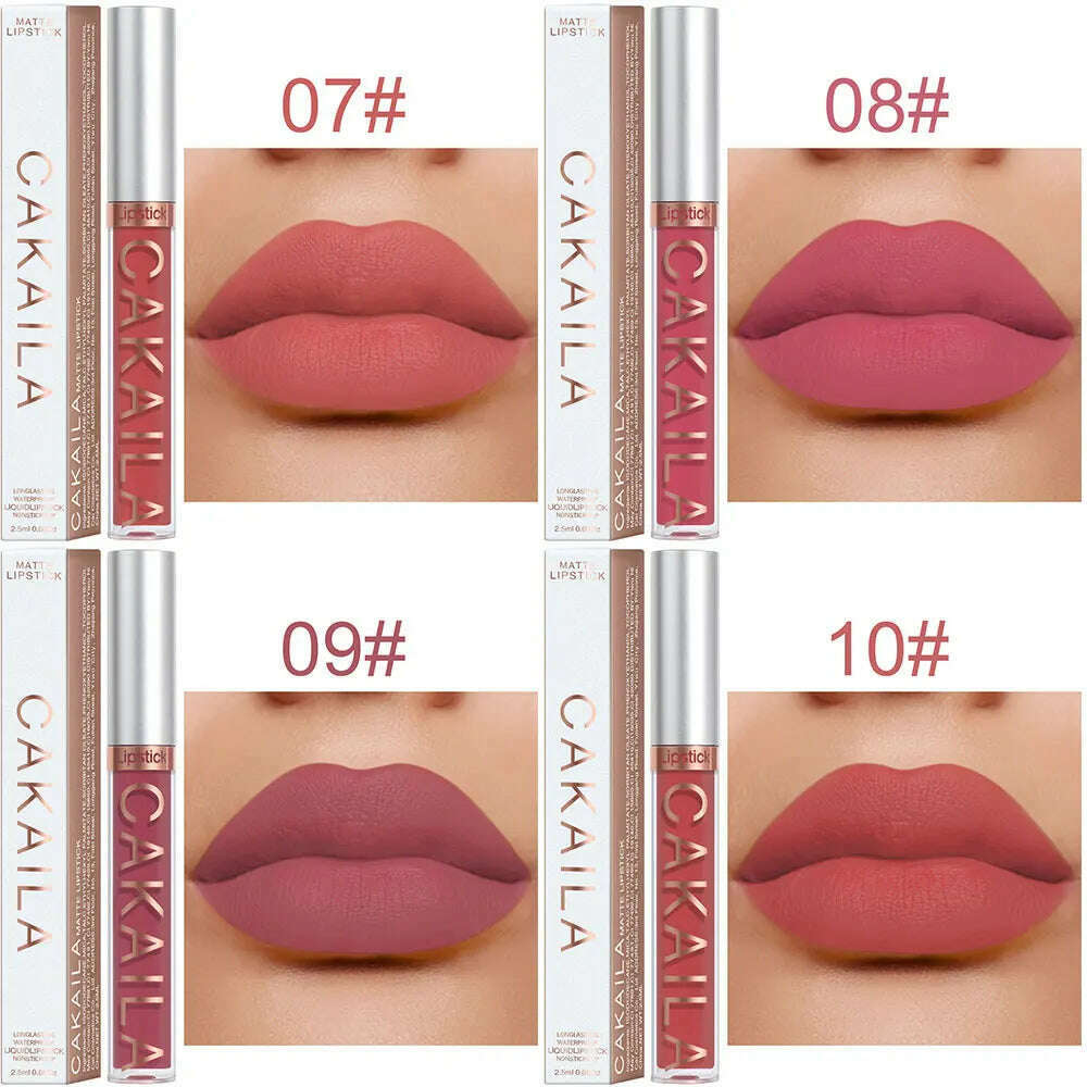KIMLUD, 18 Colors Matte Lipgloss Wholesale Cheap Liquid Lipstick Makeup Lip Color Batom Long Lasting Sexy Red Pink Nude Lip Gloss Bulk, KIMLUD Womens Clothes