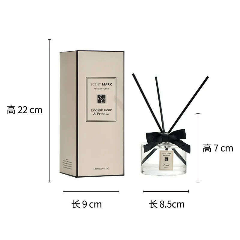 180ml Aromatherapy Essential Oil Rattan Aromatherapy Bedroom Toilet Deodorant Household Decoration Gift Diffuser Air Freshener - KIMLUD