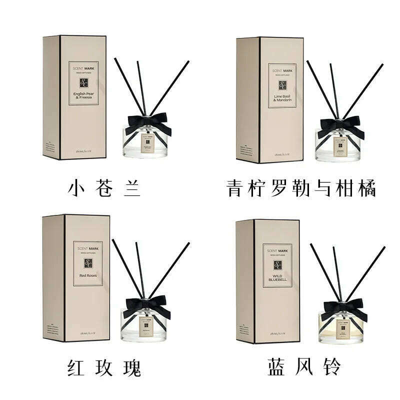 180ml Aromatherapy Essential Oil Rattan Aromatherapy Bedroom Toilet Deodorant Household Decoration Gift Diffuser Air Freshener - KIMLUD