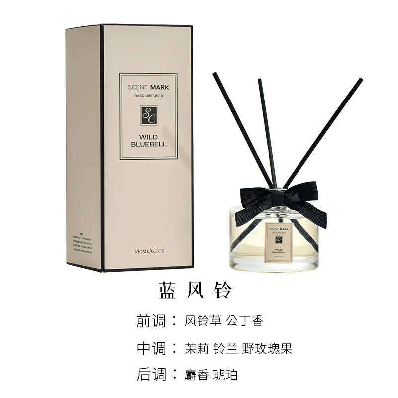 180ml Aromatherapy Essential Oil Rattan Aromatherapy Bedroom Toilet Deodorant Household Decoration Gift Diffuser Air Freshener - KIMLUD