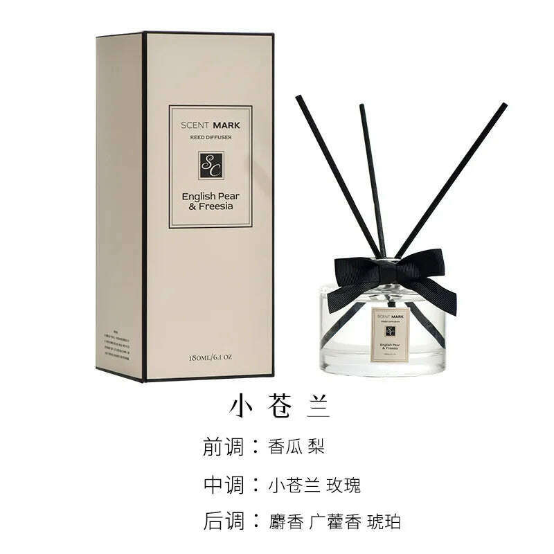 180ml Aromatherapy Essential Oil Rattan Aromatherapy Bedroom Toilet Deodorant Household Decoration Gift Diffuser Air Freshener - KIMLUD