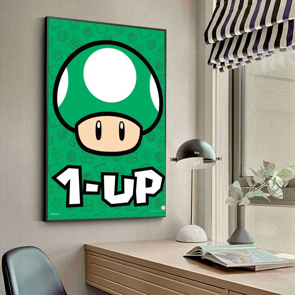 KIMLUD, 1pc Anime Game Plumber Uncle Mushroom M-Marios Poster Stickers Art Wall Murals Decor Game, z9 / 40x60cm No Frame, KIMLUD APPAREL - Womens Clothes
