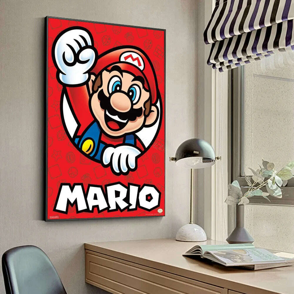 KIMLUD, 1pc Anime Game Plumber Uncle Mushroom M-Marios Poster Stickers Art Wall Murals Decor Game, z7 / 40x60cm No Frame, KIMLUD APPAREL - Womens Clothes