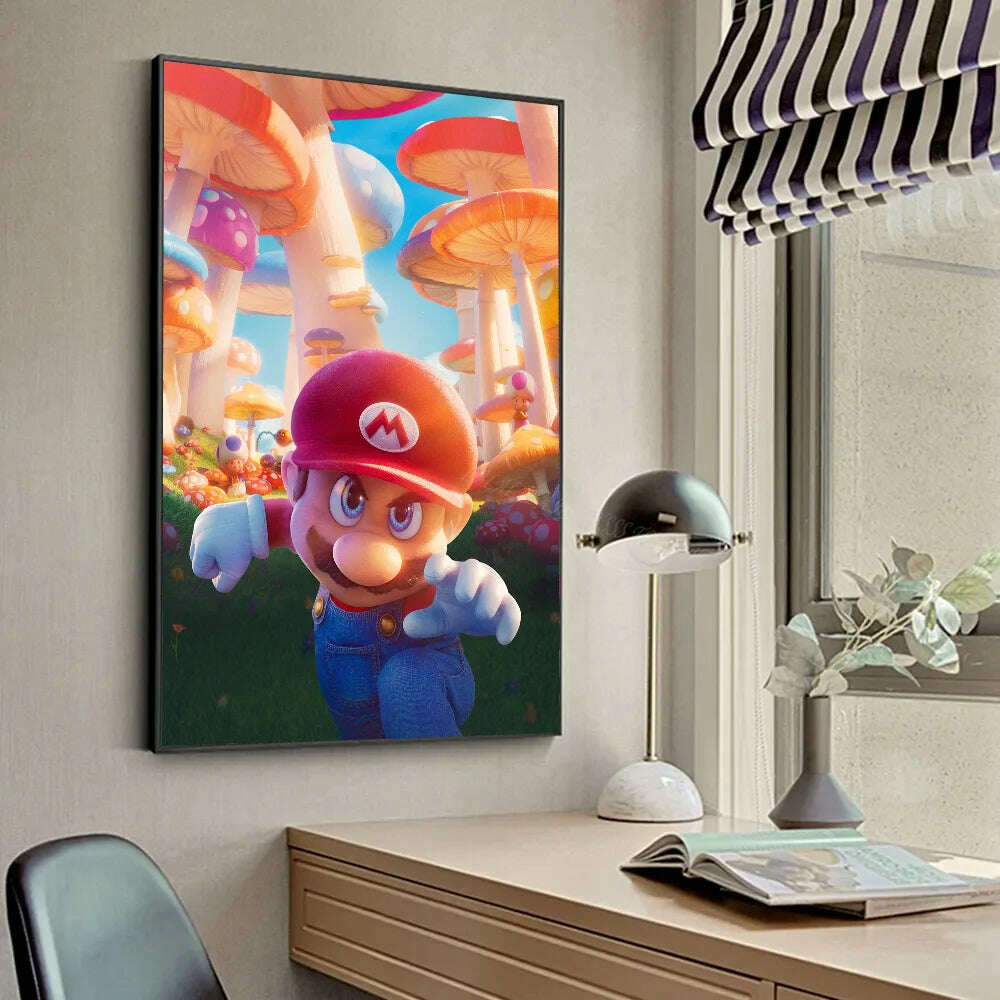 KIMLUD, 1pc Anime Game Plumber Uncle Mushroom M-Marios Poster Stickers Art Wall Murals Decor Game, z5 / 40x60cm No Frame, KIMLUD APPAREL - Womens Clothes
