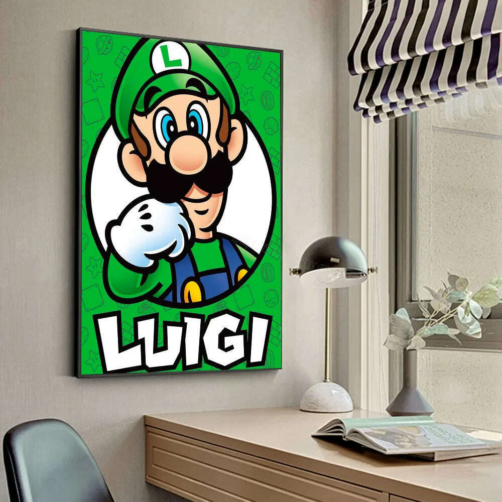 KIMLUD, 1pc Anime Game Plumber Uncle Mushroom M-Marios Poster Stickers Art Wall Murals Decor Game, z8 / 50x70cm No Frame, KIMLUD APPAREL - Womens Clothes