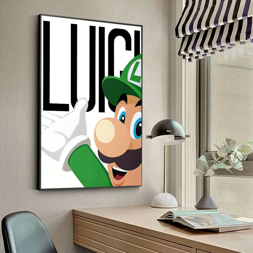 KIMLUD, 1pc Anime Game Plumber Uncle Mushroom M-Marios Poster Stickers Art Wall Murals Decor Game, z1 / 40x60cm No Frame, KIMLUD APPAREL - Womens Clothes