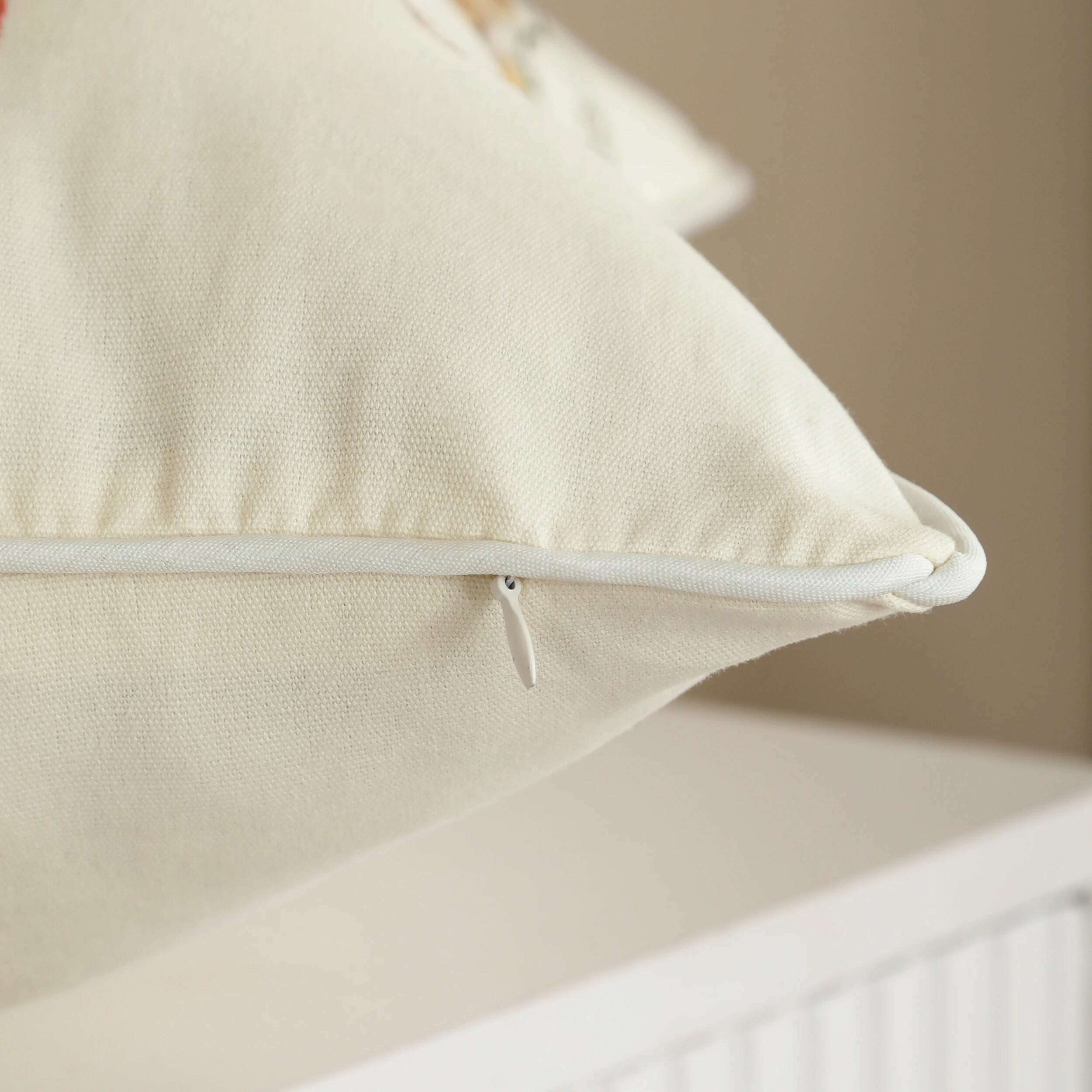 1Pc Decorative Pillowcase Flowers Embroidered Throw Pillow Covers Farmhouse Cotton Pillow Cushion Cases Home Decor - KIMLUD