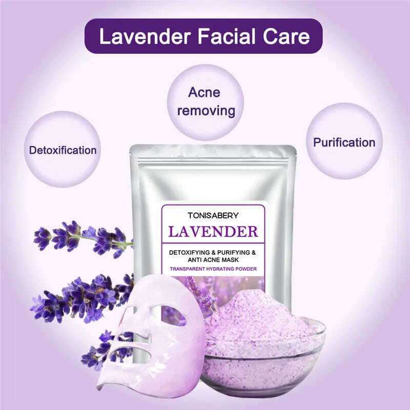 KIMLUD, 1pc Jelly Mask Powder 20g chocolate collagen facial mask powder soft facial mask powder moisturizing and tightening, 1pc Lavender, KIMLUD APPAREL - Womens Clothes
