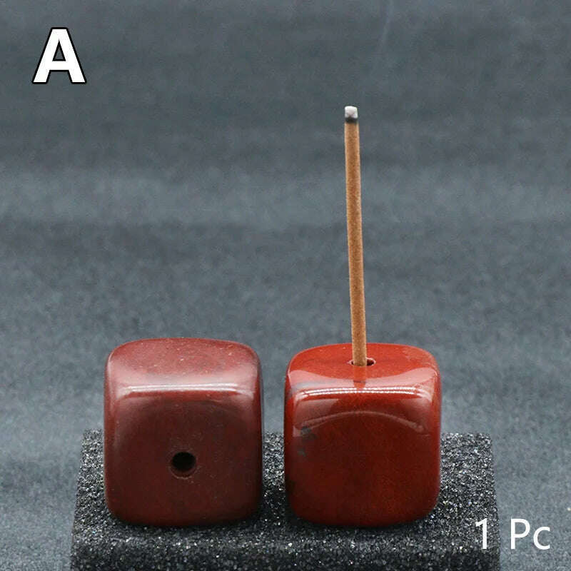 KIMLUD, 1pc Natural Stone Incense Stick Holder Censer Mini Incense Base For Home Office Teahouse Stand Burner Aromatherapy Ornament, A, KIMLUD APPAREL - Womens Clothes
