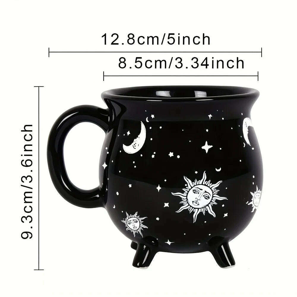 KIMLUD, 1pc New Halloween Witches Cauldron Mug Ceramic Witch Mug Gothic Mug Witch Cup for Banquet Festival Halloween Decoration Gifts, KIMLUD Womens Clothes