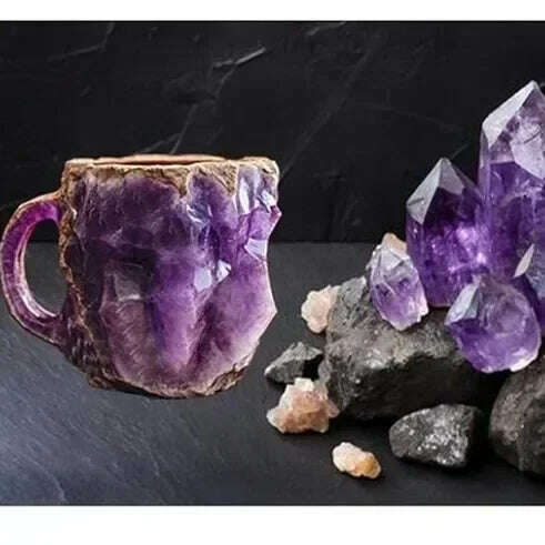 KIMLUD, 1pc Personalized Mineral Crystal-Style Resin Coffee Cup Water Cup Stylish Eco-Friendly Water Mug for Birthday Christmas Gifts, KIMLUD Womens Clothes