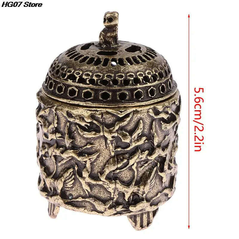 1PC Red-crowned Crane Incense Burner Buddhism Incense Stick Holder Mini Sandalwood Censer Craft Home Decor Ornament - KIMLUD
