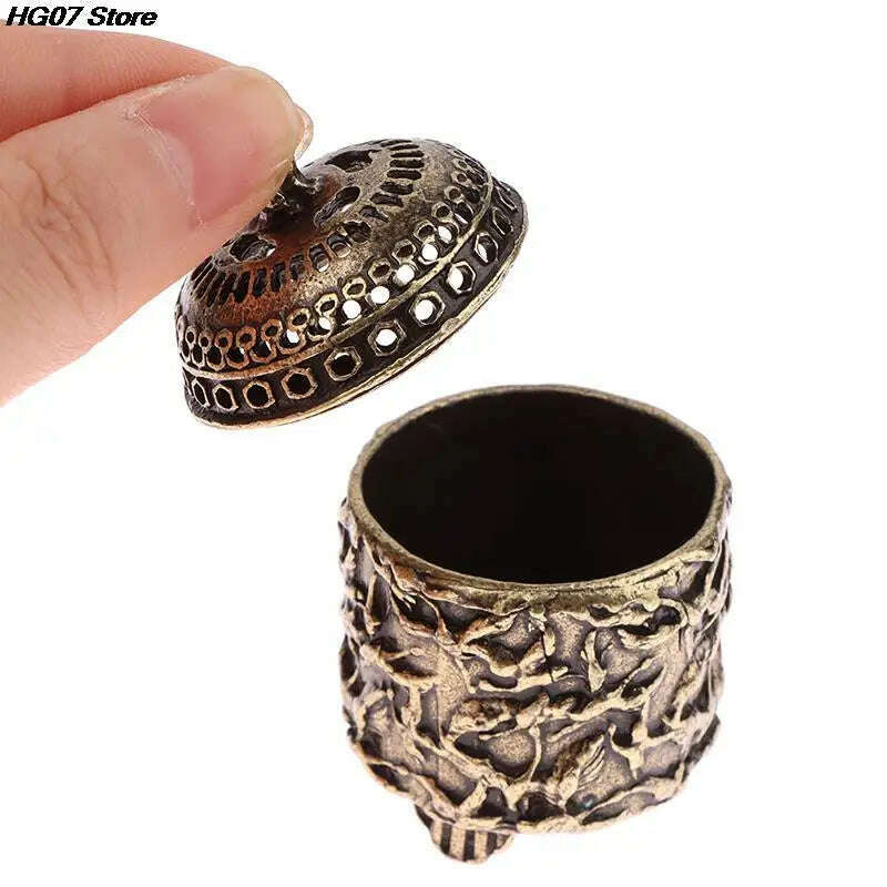 1PC Red-crowned Crane Incense Burner Buddhism Incense Stick Holder Mini Sandalwood Censer Craft Home Decor Ornament - KIMLUD