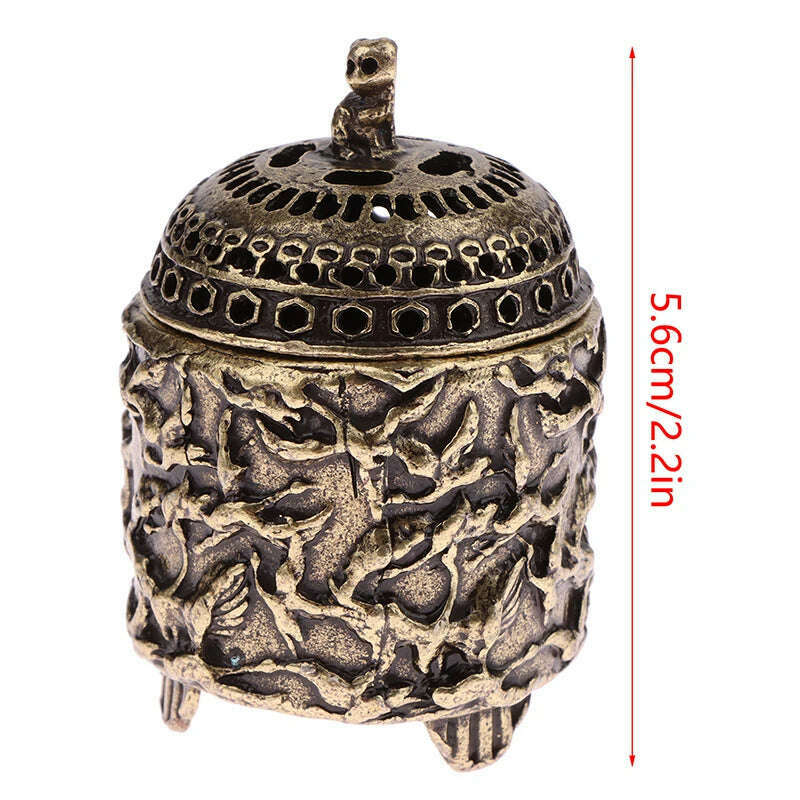 1PC Red-crowned Crane Incense Burner Buddhism Incense Stick Holder Mini Sandalwood Censer Craft Home Decor Ornament - KIMLUD