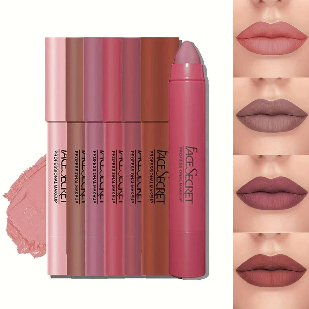 1pc Waterproof Matte Lipstick,Long Lasting Matte Finish, Non-Stick,Lightweight Matte Lipstick, Smooth Application,Lip Combo Set