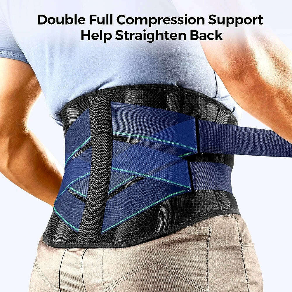 KIMLUD, 1Pcs Back Brace for Lower Back Pain Relief, Lower Back Pain with 6 Stays, Herniated Disc, with Lumbar Support Pad for Men/Women, KIMLUD Womens Clothes
