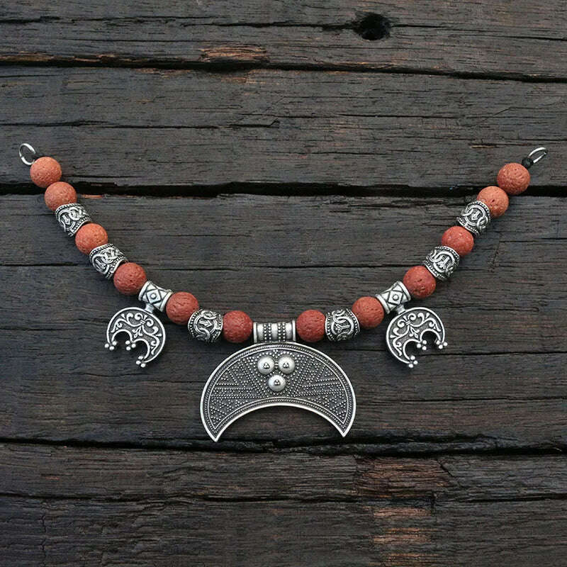 1pcs Dropshipping Slavic Jewelry Makeing For Charms Women Pendant, Ethnic Style Viking Brooch Buckle Lunula Jewelry For Cool Men - KIMLUD