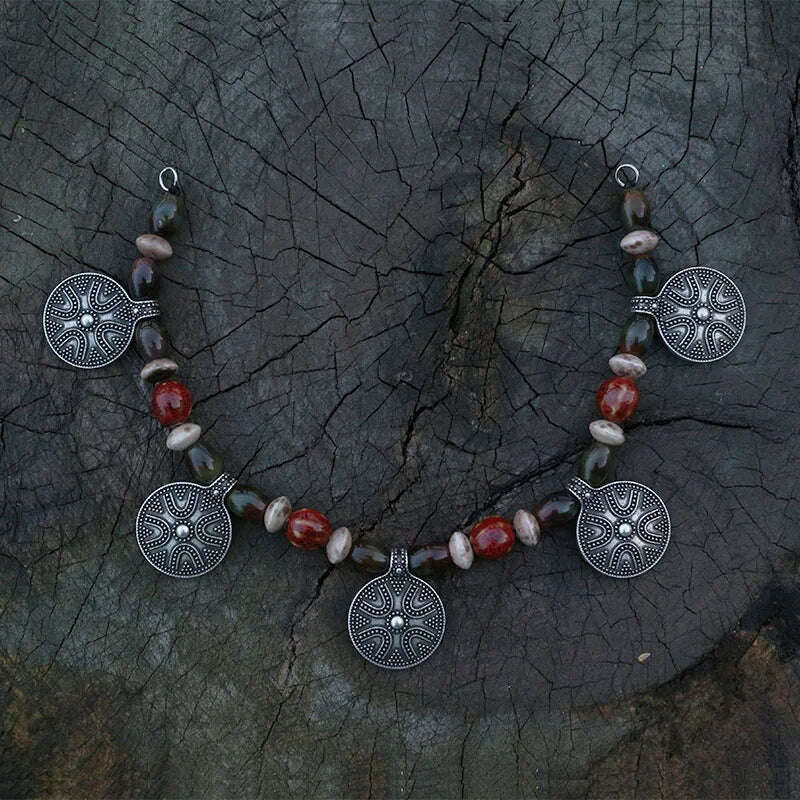 1pcs Dropshipping Slavic Jewelry Makeing For Charms Women Pendant, Ethnic Style Viking Brooch Buckle Lunula Jewelry For Cool Men - KIMLUD