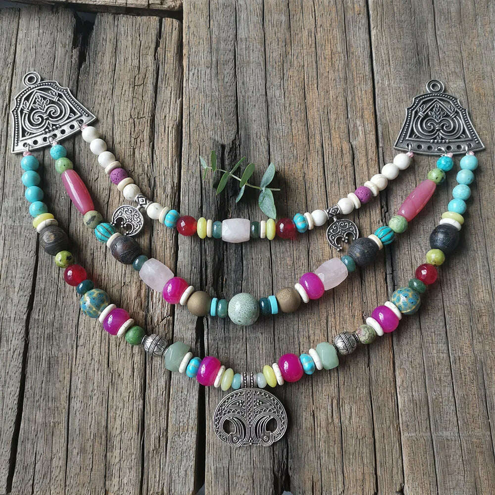 1pcs Dropshipping Slavic Jewelry Makeing For Charms Women Pendant, Ethnic Style Viking Brooch Buckle Lunula Jewelry For Cool Men - KIMLUD