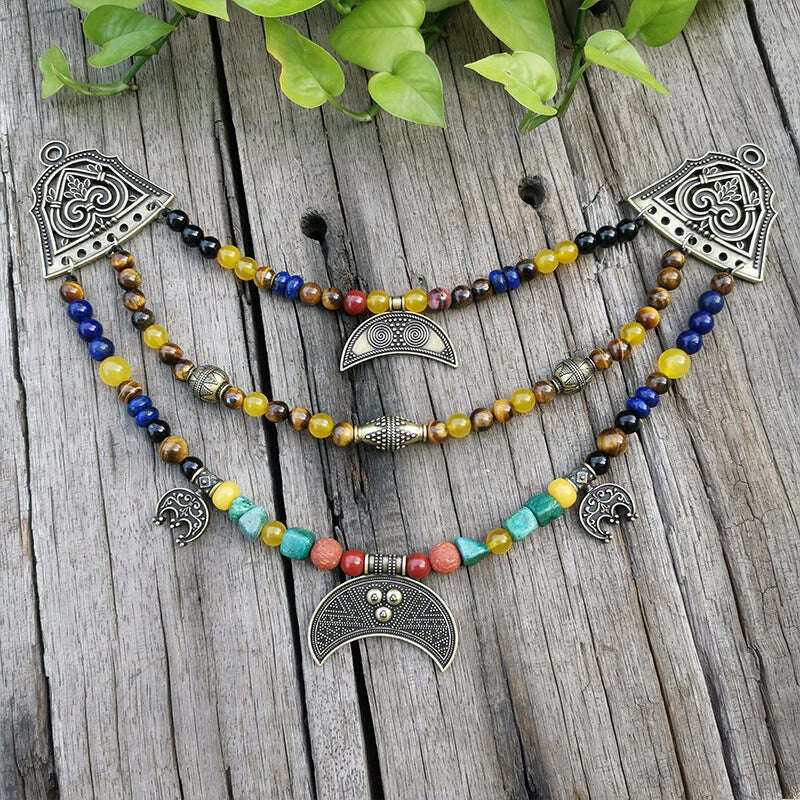 1pcs Dropshipping Slavic Jewelry Makeing For Charms Women Pendant, Ethnic Style Viking Brooch Buckle Lunula Jewelry For Cool Men - KIMLUD