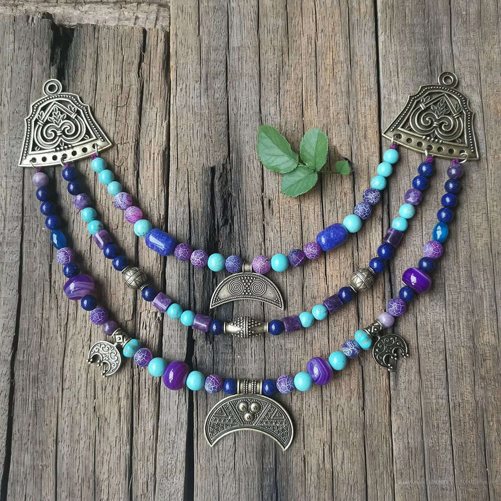 1pcs Dropshipping Slavic Jewelry Makeing For Charms Women Pendant, Ethnic Style Viking Brooch Buckle Lunula Jewelry For Cool Men - KIMLUD