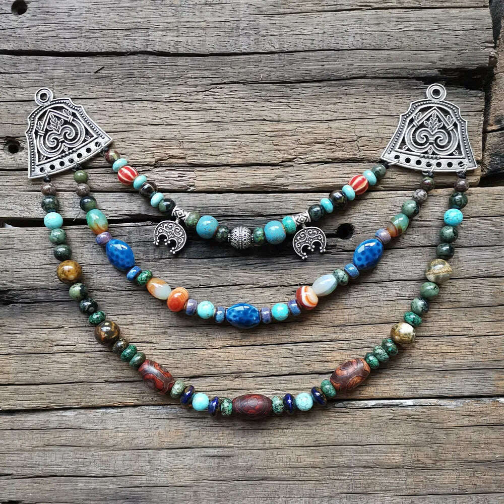 1pcs Dropshipping Slavic Jewelry Makeing For Charms Women Pendant, Ethnic Style Viking Brooch Buckle Lunula Jewelry For Cool Men - KIMLUD