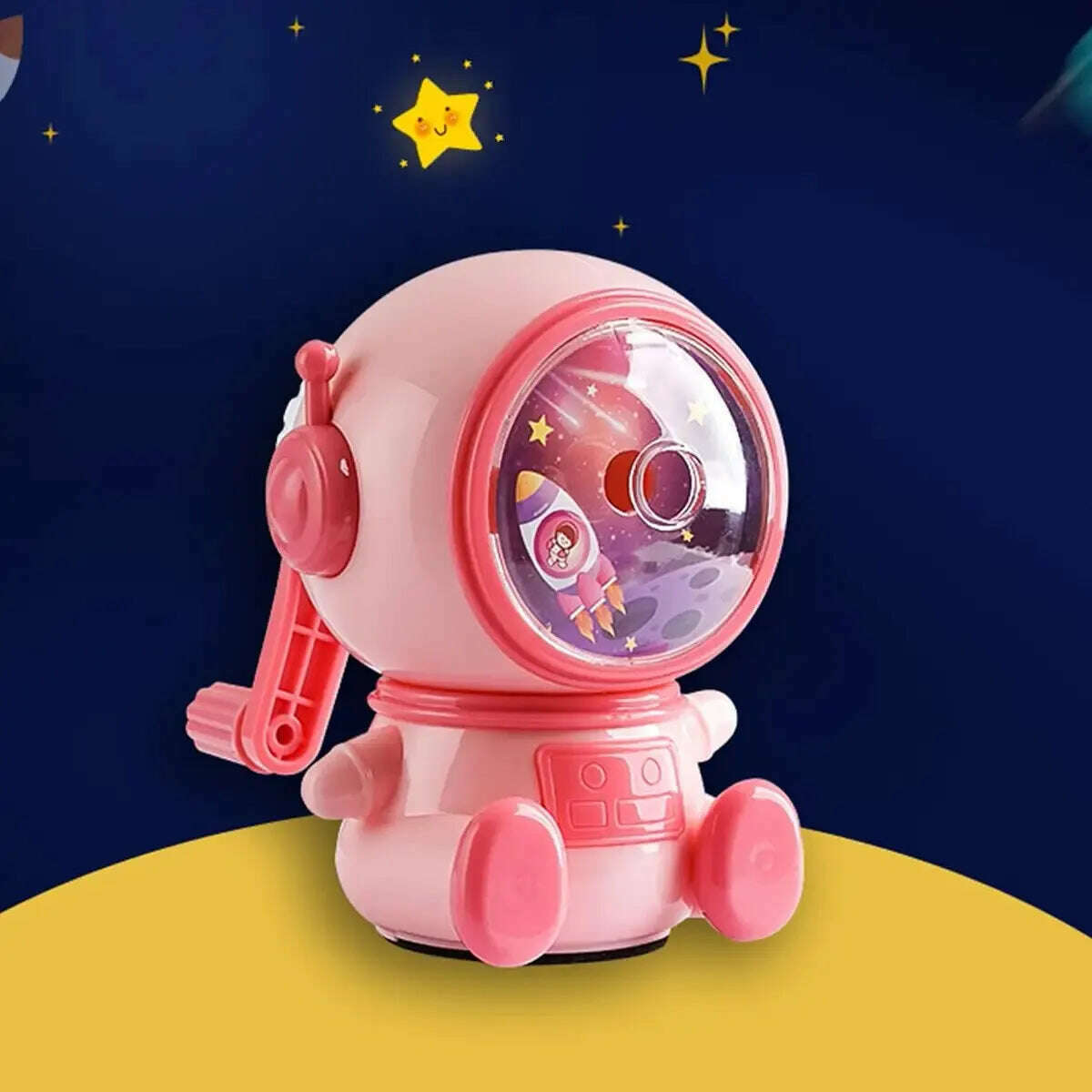 KIMLUD, 1Pcs Student Cartoon Hand Sharpener Astronaut Shape Sharpener Automatic Pencil Sharpener, KIMLUD Womens Clothes