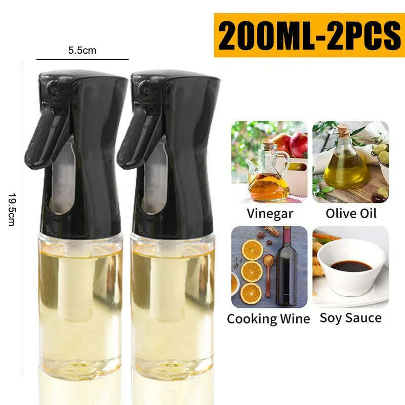 200/300/500 ML Oil Spray Pot Kitchen Household Edible Olive Oil Spray Bottle Atomized Misty Oil Tank Air Fryer Spray Bottle - KIMLUD