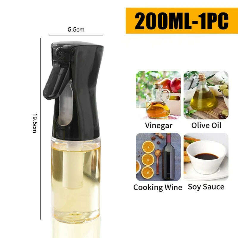 200/300/500 ML Oil Spray Pot Kitchen Household Edible Olive Oil Spray Bottle Atomized Misty Oil Tank Air Fryer Spray Bottle - KIMLUD
