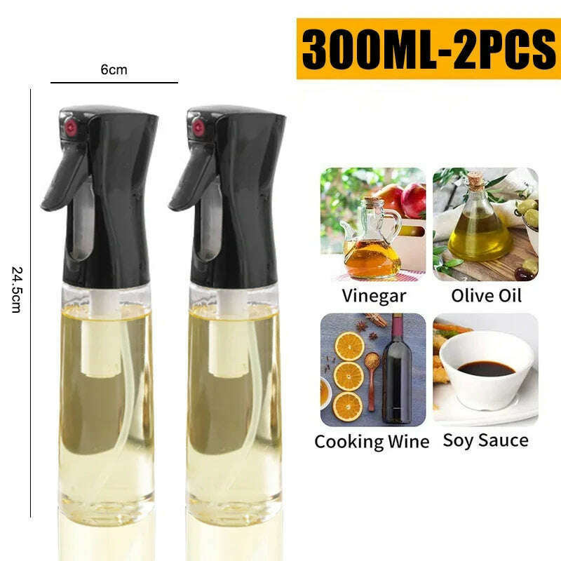 200/300/500 ML Oil Spray Pot Kitchen Household Edible Olive Oil Spray Bottle Atomized Misty Oil Tank Air Fryer Spray Bottle - KIMLUD