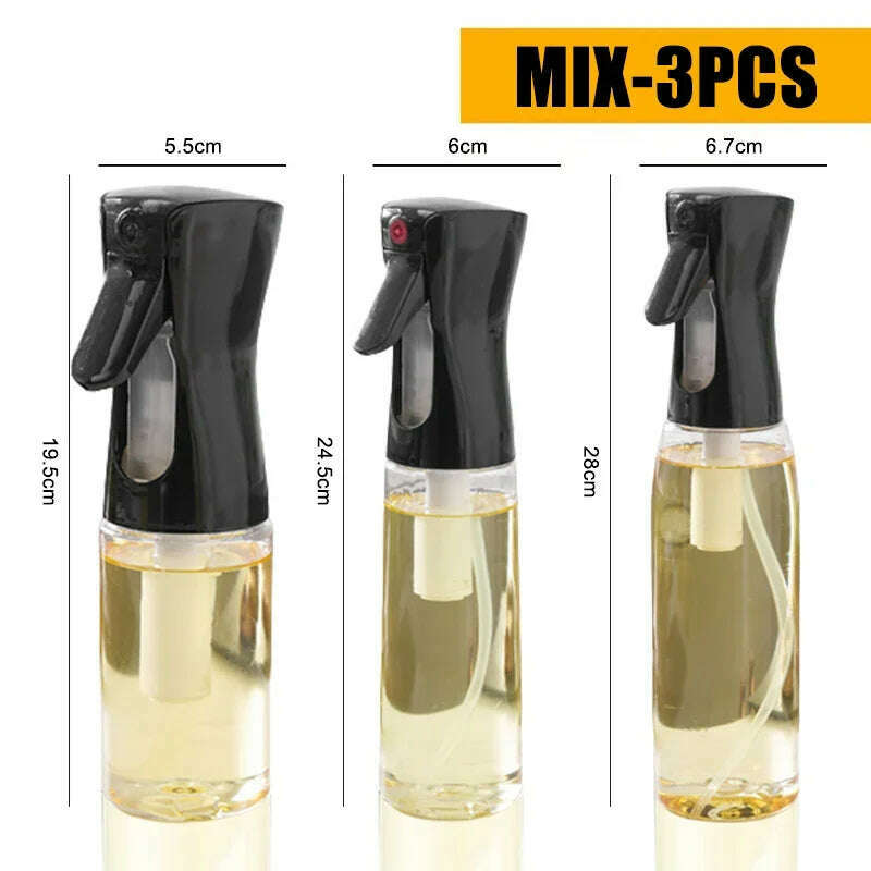 200/300/500 ML Oil Spray Pot Kitchen Household Edible Olive Oil Spray Bottle Atomized Misty Oil Tank Air Fryer Spray Bottle - KIMLUD