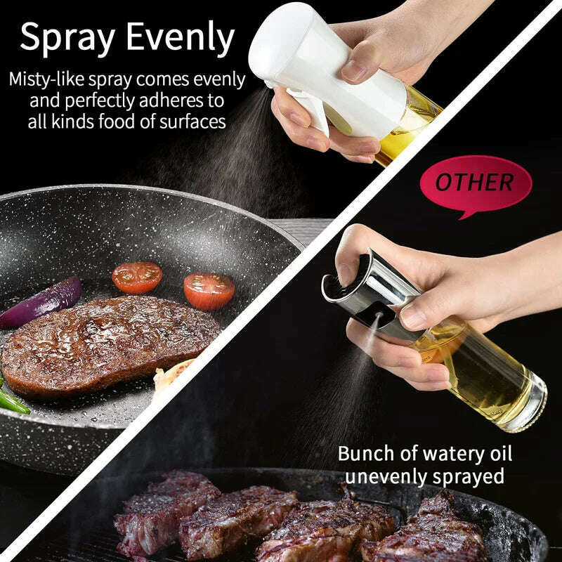 200/300/500ml Oil Spray for Kitchen Oil Nebulizer Dispenser Spray Oil Sprayer Airfryer BBQ Camping Olive Oil Diffuser Cooking - KIMLUD
