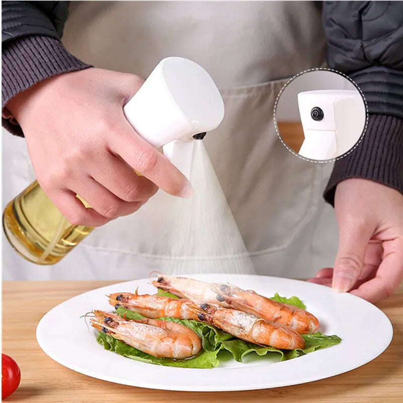 200ml 300ml Oil Spray Bottle Kitchen BBQ Cooking Olive Oil Dispenser Camping Baking Empty Vinegar Soy Sauce Sprayer Containers - KIMLUD