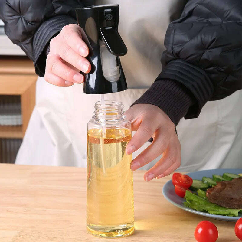 200ml 300ml Oil Spray Bottle Kitchen BBQ Cooking Olive Oil Dispenser Camping Baking Empty Vinegar Soy Sauce Sprayer Containers - KIMLUD