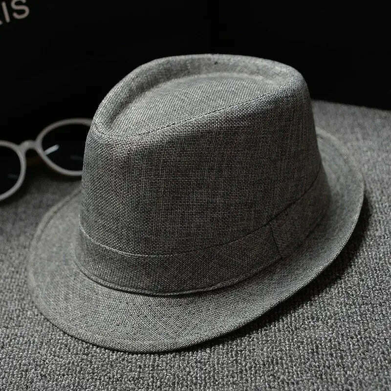 KIMLUD, 2018 England Retro Men's Fedoras Top Jazz Plaid Hat Spring Summer Autumn Bowler Hats Cap Classic Version chapeau Hats, 4, KIMLUD Womens Clothes