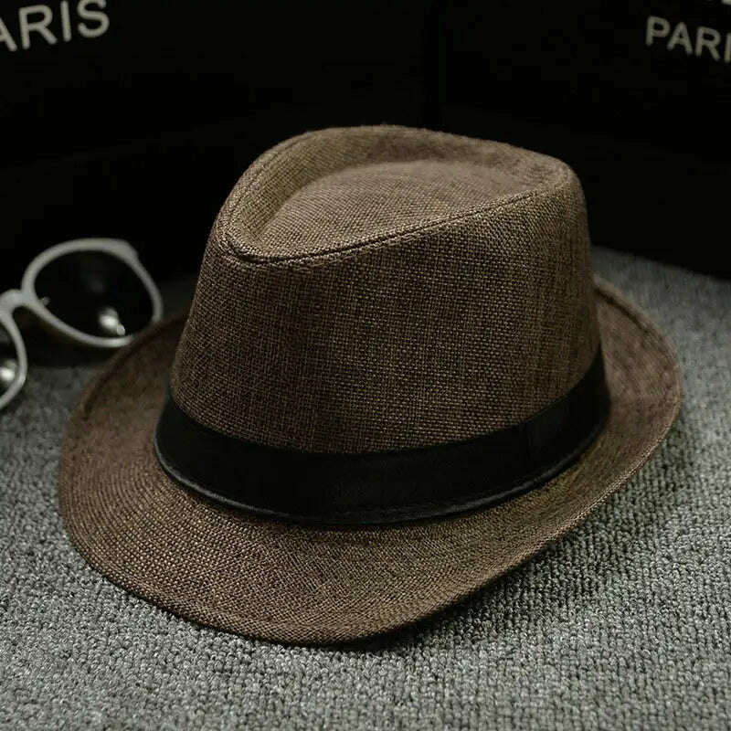 KIMLUD, 2018 England Retro Men's Fedoras Top Jazz Plaid Hat Spring Summer Autumn Bowler Hats Cap Classic Version chapeau Hats, 10, KIMLUD Womens Clothes