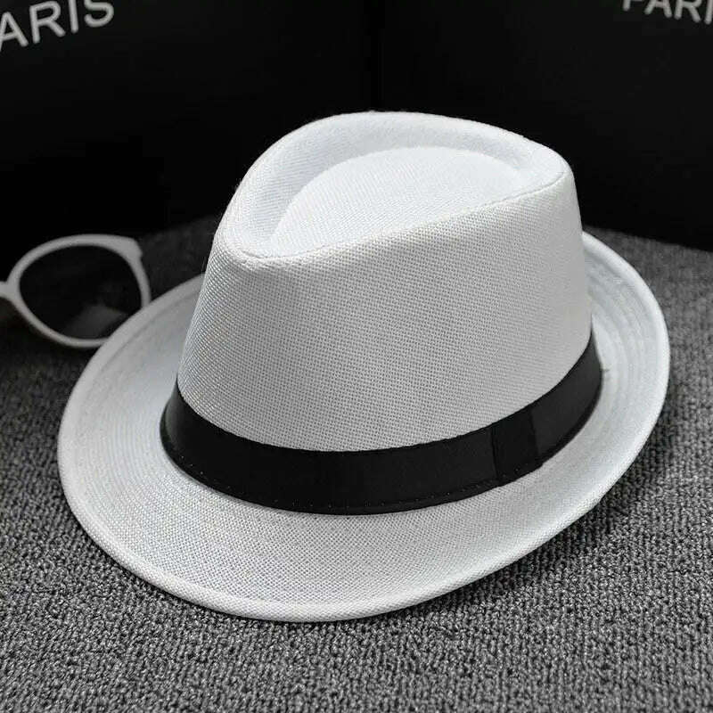 KIMLUD, 2018 England Retro Men's Fedoras Top Jazz Plaid Hat Spring Summer Autumn Bowler Hats Cap Classic Version chapeau Hats, 8, KIMLUD Womens Clothes
