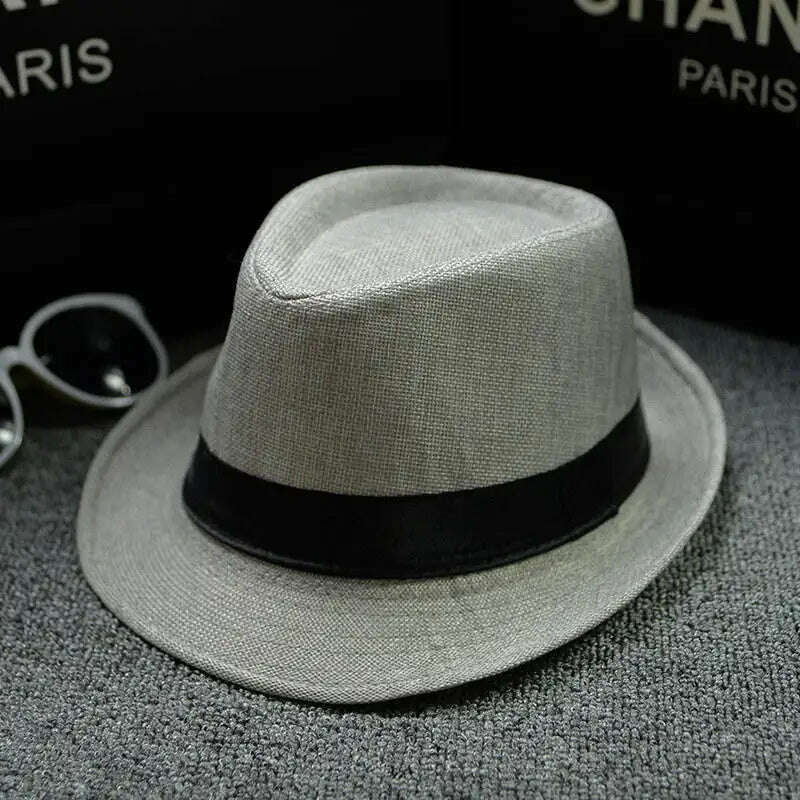 KIMLUD, 2018 England Retro Men's Fedoras Top Jazz Plaid Hat Spring Summer Autumn Bowler Hats Cap Classic Version chapeau Hats, 9, KIMLUD Womens Clothes