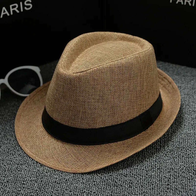 KIMLUD, 2018 England Retro Men's Fedoras Top Jazz Plaid Hat Spring Summer Autumn Bowler Hats Cap Classic Version chapeau Hats, KIMLUD Womens Clothes