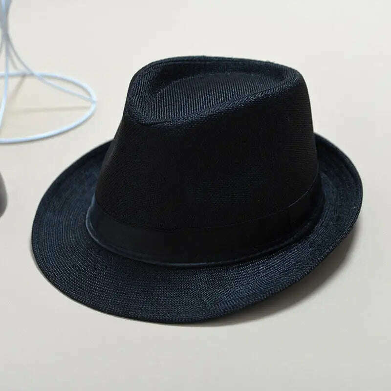 KIMLUD, 2018 England Retro Men's Fedoras Top Jazz Plaid Hat Spring Summer Autumn Bowler Hats Cap Classic Version chapeau Hats, KIMLUD Womens Clothes