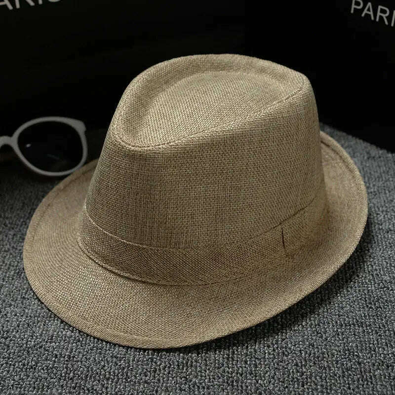 KIMLUD, 2018 England Retro Men's Fedoras Top Jazz Plaid Hat Spring Summer Autumn Bowler Hats Cap Classic Version chapeau Hats, KIMLUD Womens Clothes