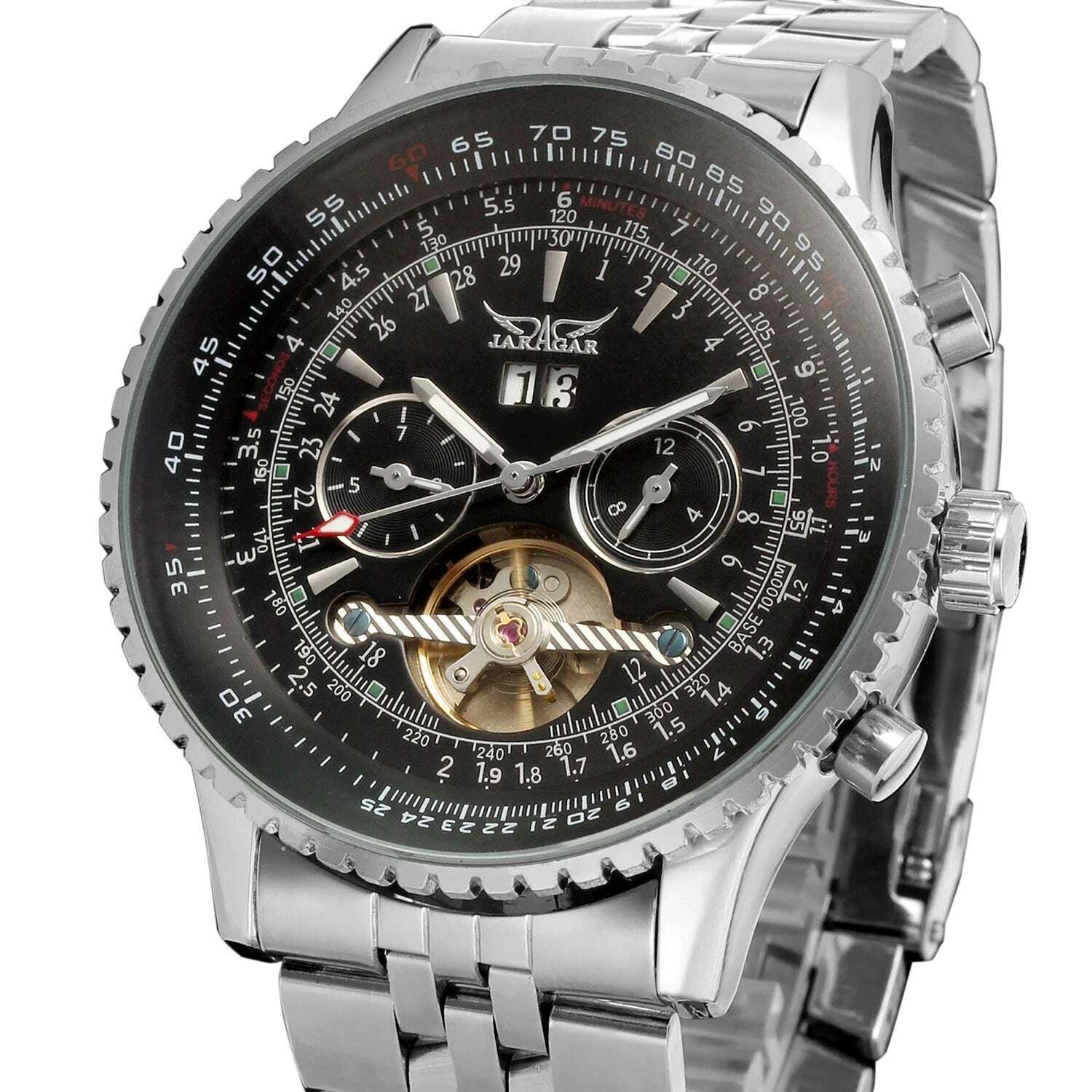 KIMLUD, 2019 Jaragar Top Brand Mens Watches Luxury Men Military Sport Wristwatch Automatic Mechanical Tourbillon Clock Relogio Masculino, KIMLUD Womens Clothes