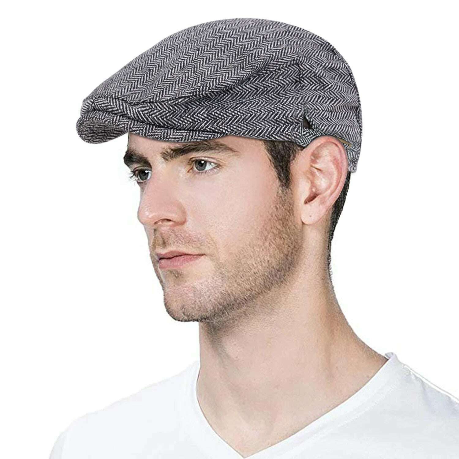 KIMLUD, 2019 new Man Berets cotton British Vintage Flat Caps Gatsby Male Solid Gray Black Spring Autumn Winter Adjustable Driver Hats, KIMLUD Womens ClothesKIMLUD, 2019 new Man Berets cotton British Vintage Flat Caps Gatsby Male Solid Gray Black Spring Autumn Winter Adjustable Driver Hats, 8, KIMLUD APPAREL - Womens Clothes