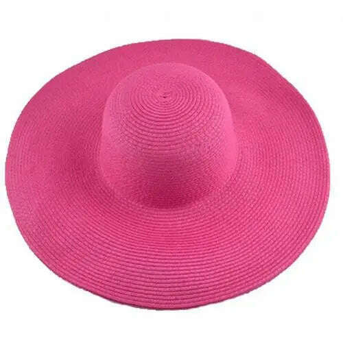 2019 Women Natural Raffia Straw Hat Ribbon Tie Brim Hat Derby Beach Sun Hat Cap Summer Wide Brim UV Protect Hats Female Cap Summ - KIMLUD