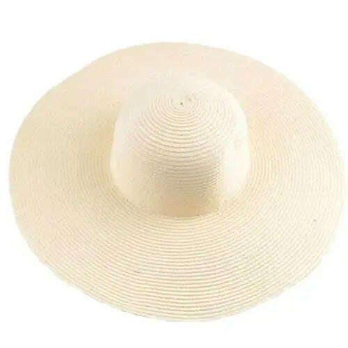 2019 Women Natural Raffia Straw Hat Ribbon Tie Brim Hat Derby Beach Sun Hat Cap Summer Wide Brim UV Protect Hats Female Cap Summ - KIMLUD